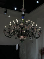 Luxury Empire Colorful Crystal Chandelier for Living Room / bedroom / entryway / hotel / restaurant