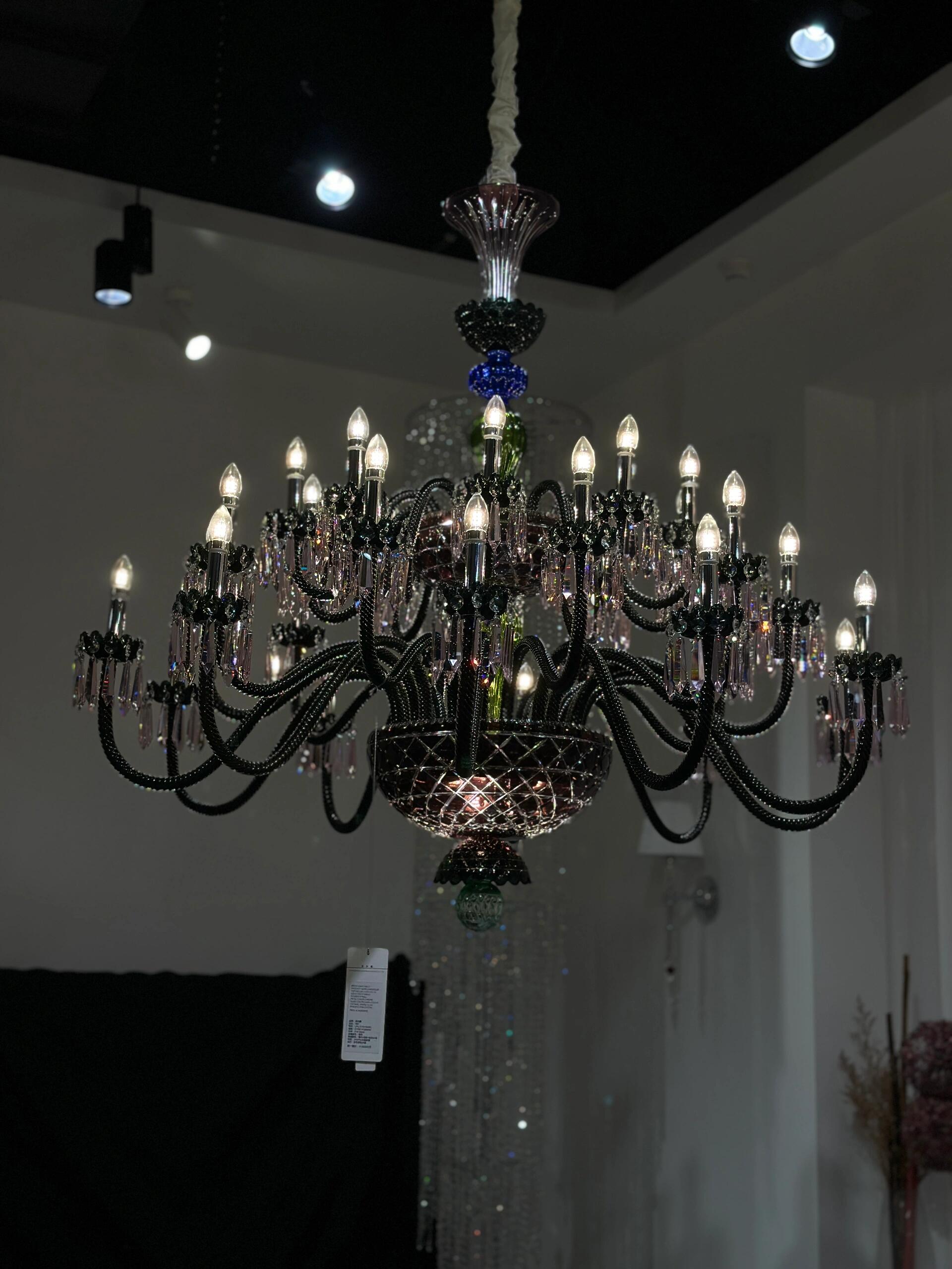 Luxury Empire Colorful Crystal Chandelier for Living Room / bedroom / entryway / hotel / restaurant