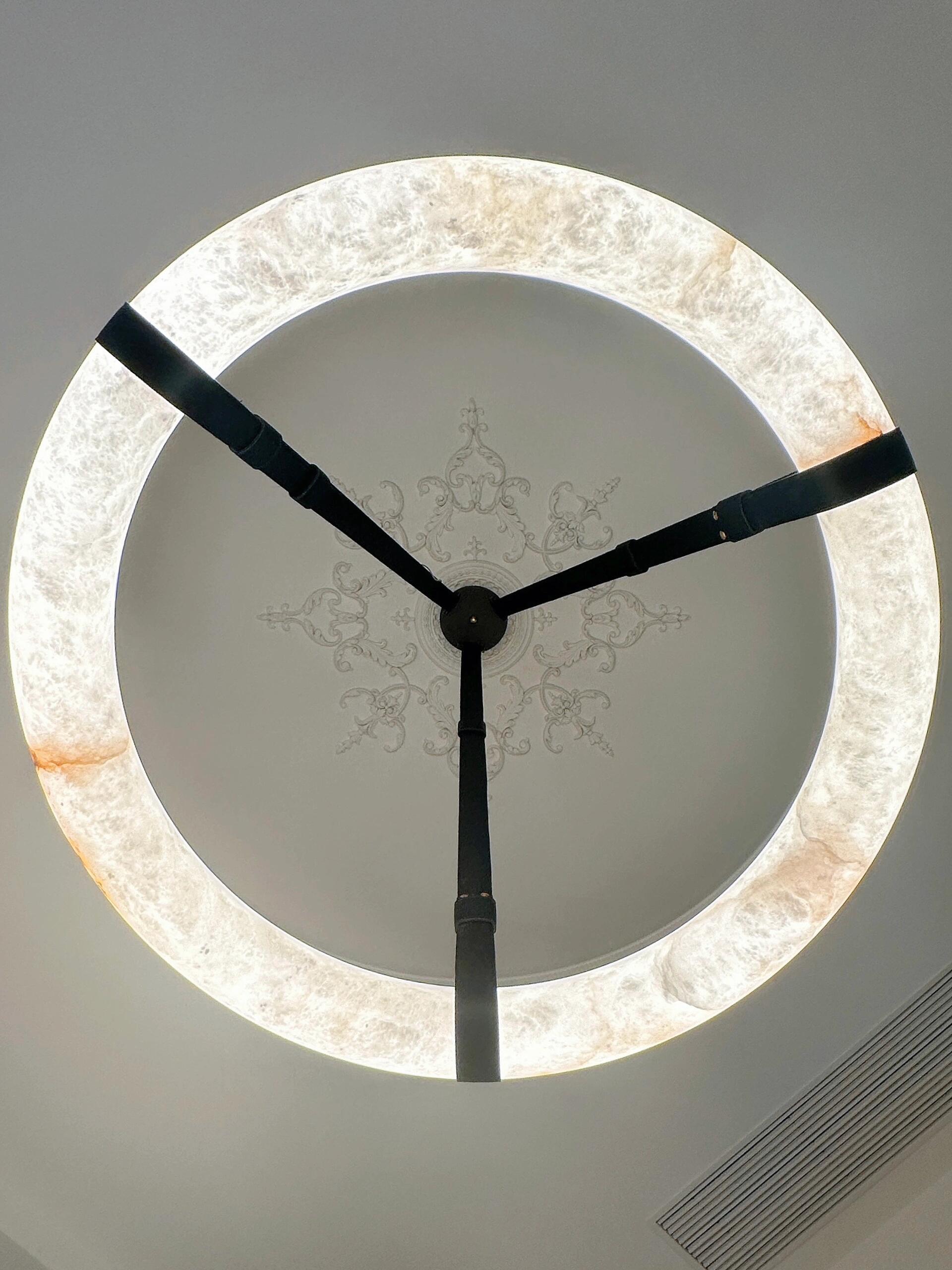 Modern Round Alabaster Chandelier for Living Room / bedroom