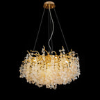 Organic Branch Round Penny Chandelier