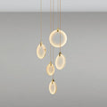 Queenie Alabaster Drop Long Round Chandelier