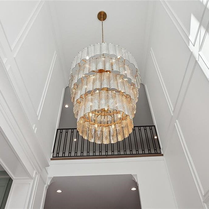 Modern Light Luxury 3 / 4-Layer Round Glass Chandelier