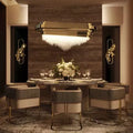 Luxury 9-Light Rectangle Kitchen Island / dining Room Crystal Chandelier