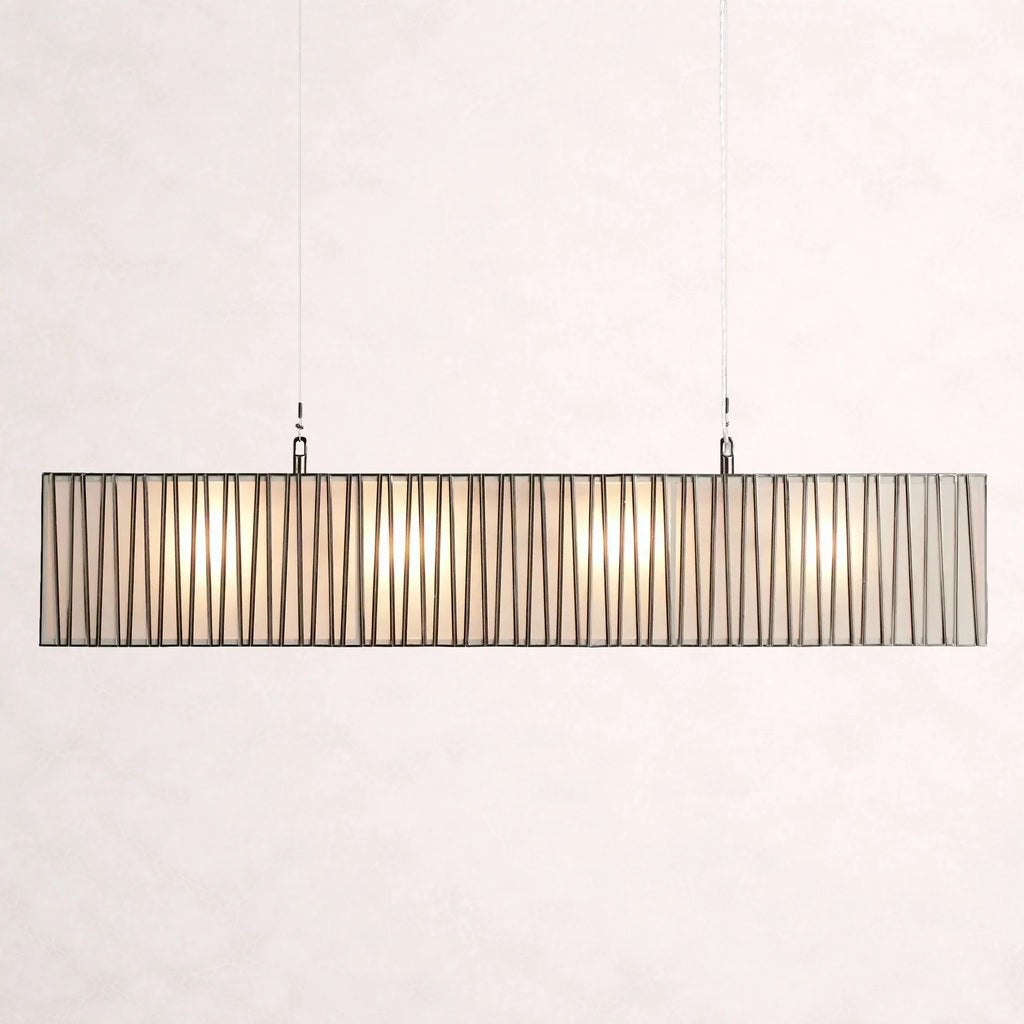 Art Glass Jeunet Rectangular Chandelier