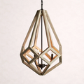 Wooden Prism Mango Wood Chandelier in Natural