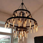 Retro-Inspired Metal Pendant Light Chandelier for Living Room / bedroom / staircase / villa