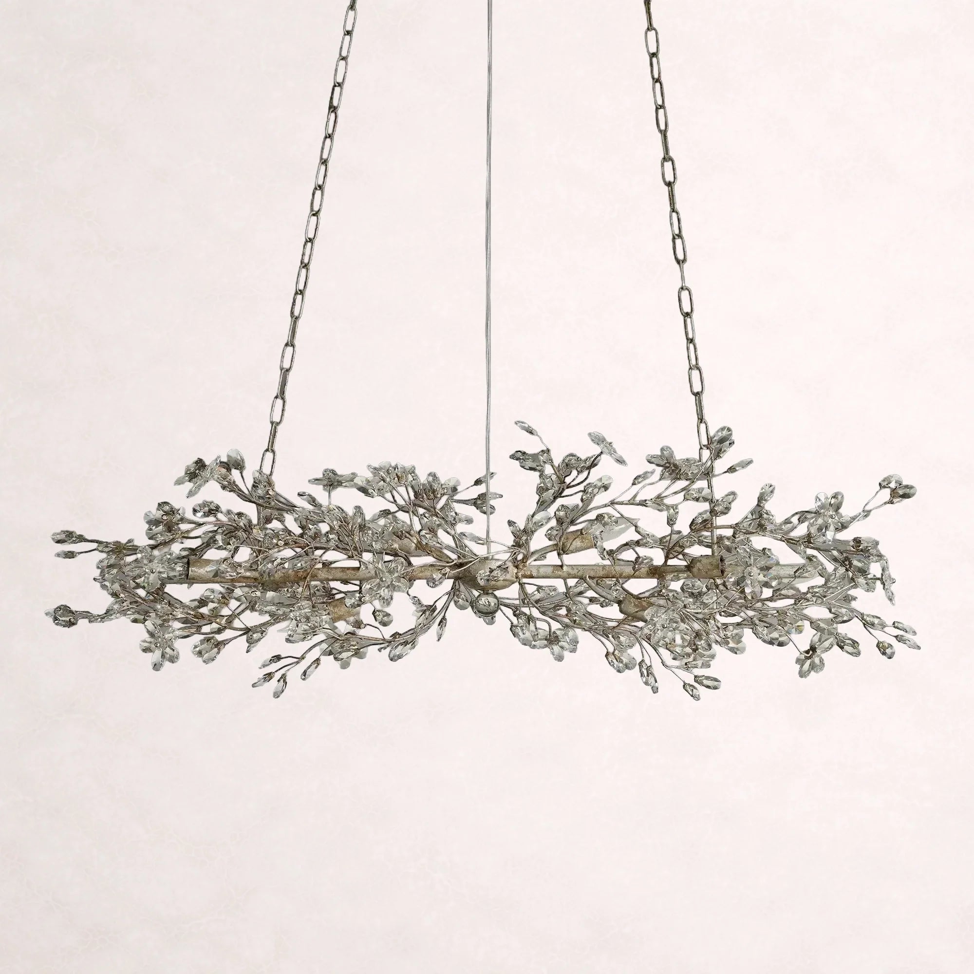 Crystal Flowers Fiore Linear Chandelier