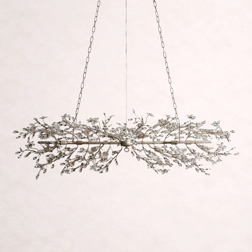 Crystal Flowers Fiore Linear Chandelier