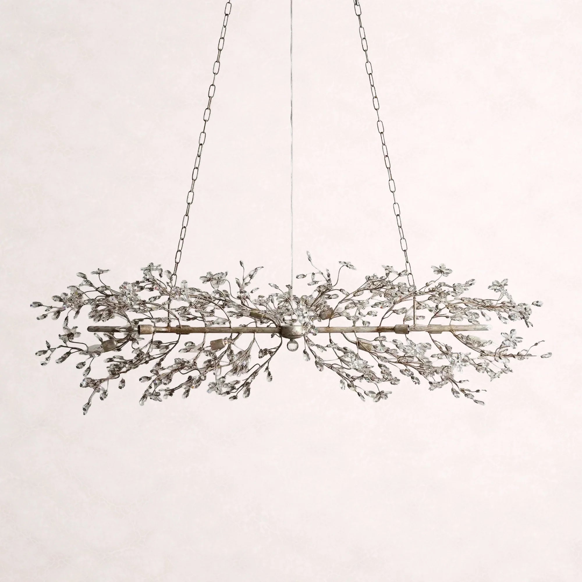 Crystal Flowers Fiore Linear Chandelier