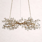 Crystal Flowers Fiore Linear Chandelier