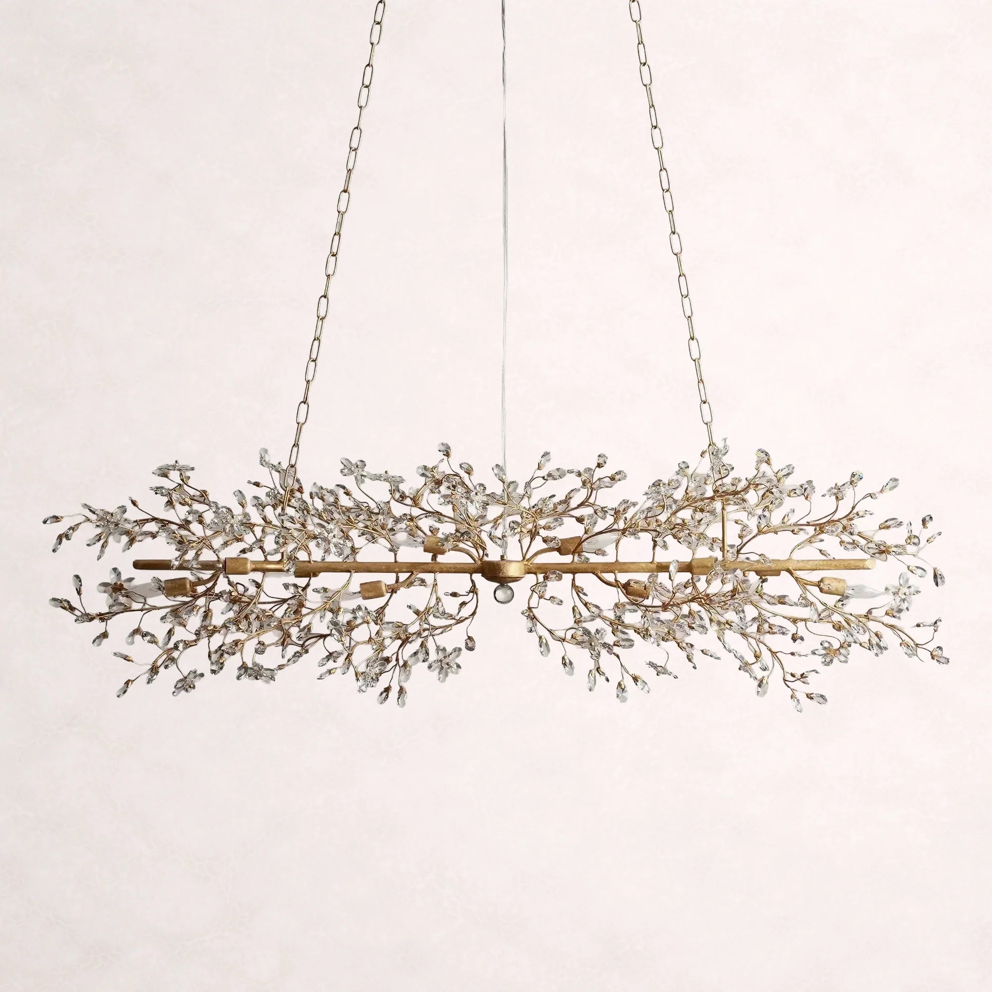 Crystal Flowers Fiore Linear Chandelier