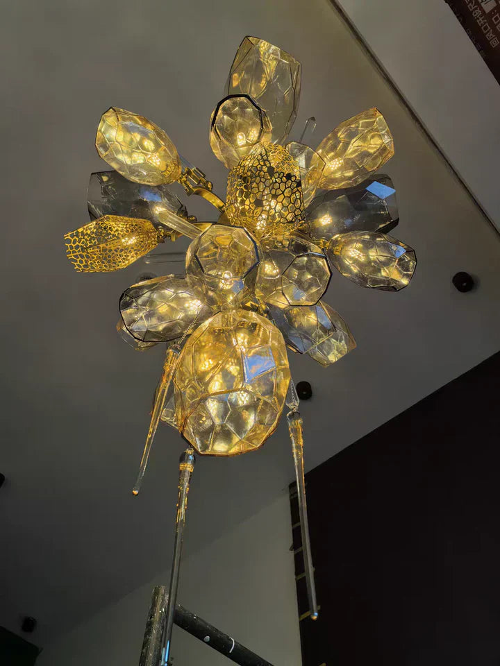 Glass Chandelier Italian Light Luxury Light for Dining Room / living Room