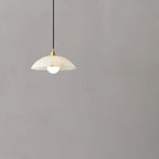 Alabaster Dome Pendant Light, Hanging Light for Living Room