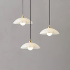 Alabaster Dome Pendant Light, Hanging Light for Living Room