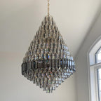 Staircase / foyer Chandelier with High Clarity Crystals Luxury Ceiling Light