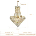 Foyer Staircase Chandelier Luxury K9 Crystal Ceiling Light for Living Room / Hallway