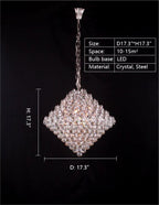 Aesthetic Luxury Conical Crystal Chandelier for Living / dinning Room / foyer / hallway / staircase
