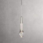 Soltaire Crystal Pendant 1 Light 2 Lights