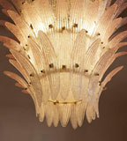 Treviso Pink Glass Chandelier 30-Inchw