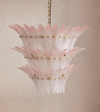 Treviso Pink Glass Chandelier 30-Inchw