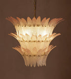 Treviso Pink Glass Chandelier 30-Inchw