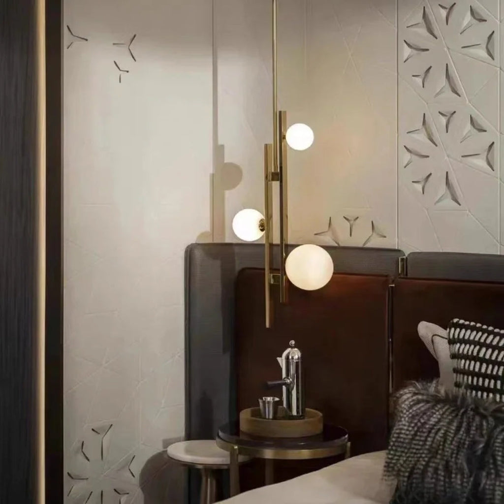 Modern 3-Light Glass Ball Chandelier for Low-Ceiling