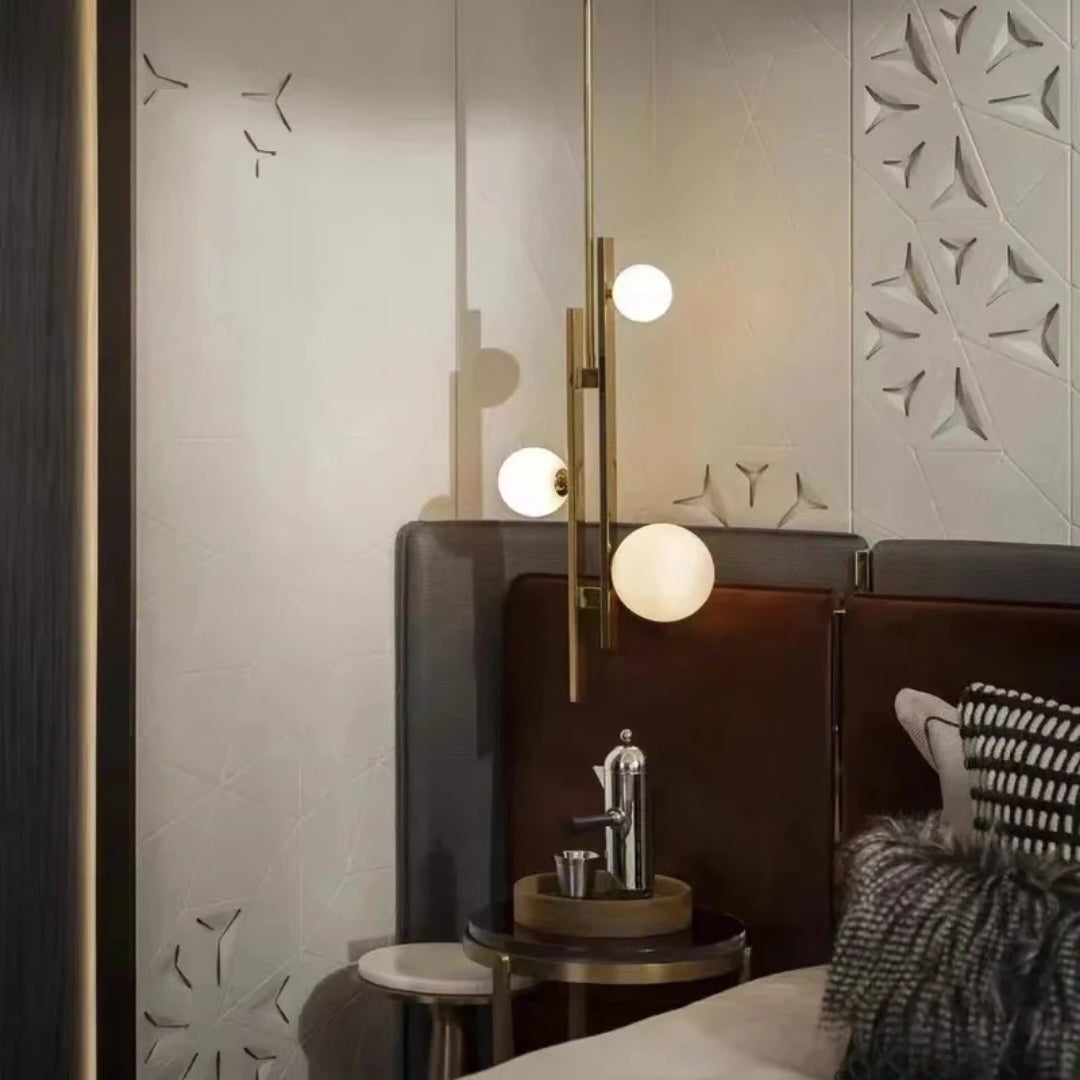 Modern 3-Light Glass Ball Chandelier for Low-Ceiling