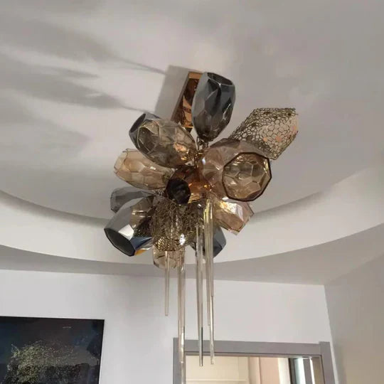 Glass Chandelier Italian Light Luxury Light for Dining Room / living Room