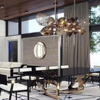 Glass Chandelier Italian Light Luxury Light for Dining Room / living Room