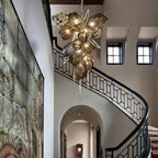 Glass Chandelier Italian Light Luxury Light for Dining Room / living Room