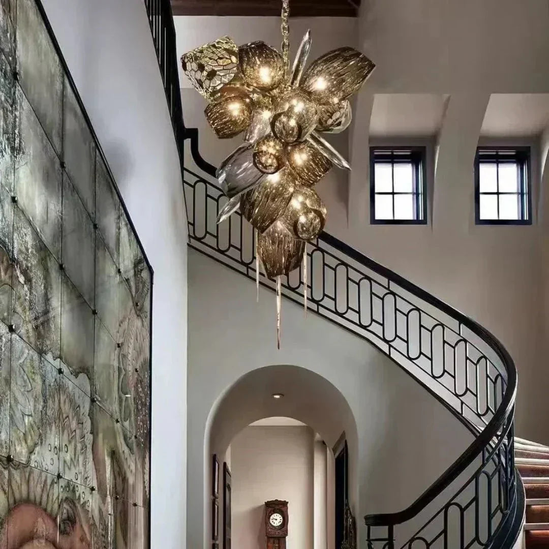 Glass Chandelier Italian Light Luxury Light for Dining Room / living Room