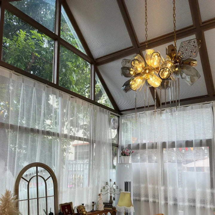 Glass Chandelier Italian Light Luxury Light for Dining Room / living Room