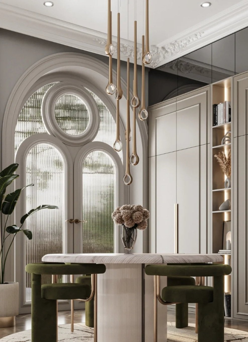 Modern Floating Long Gold Pendant Ceiling Chandelier for Living Room / high-Ceiling