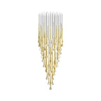 Modern Floating Long Gold Pendant Ceiling Chandelier for Living Room / high-Ceiling