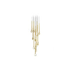 Modern Floating Long Gold Pendant Ceiling Chandelier for Living Room / high-Ceiling