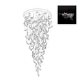 Galaxy Glass Feathers Flying Chandelier