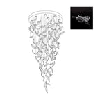Galaxy Glass Feathers Flying Chandelier