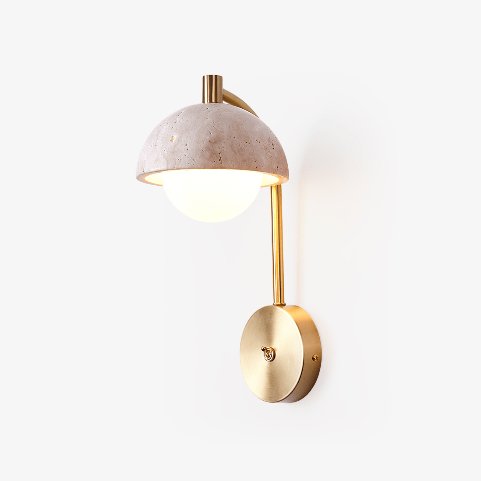 Vellum Travertine Wall Lamp