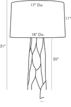 Townsen Table Lamp 17483-594 technical dimension drawing