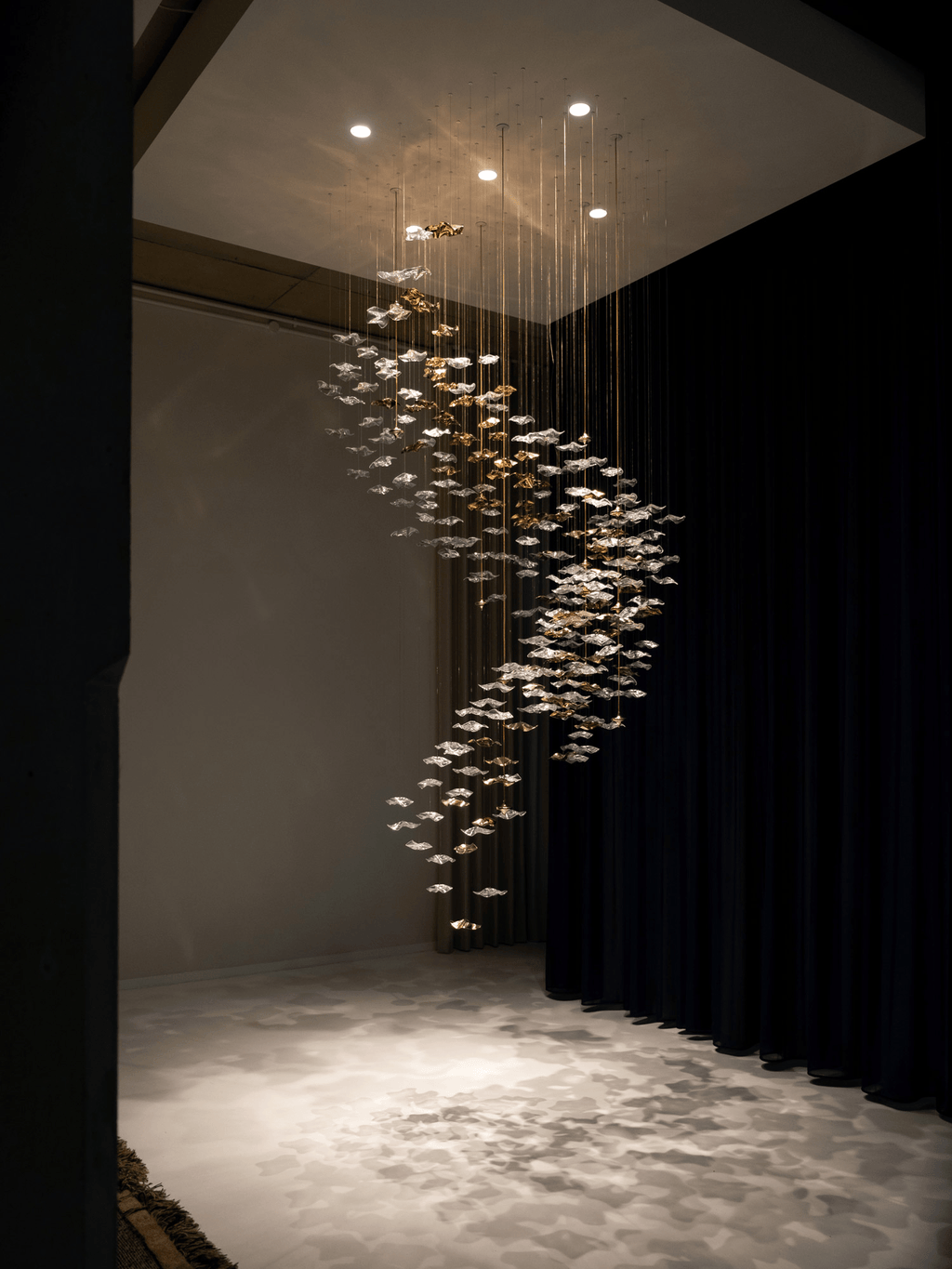 Tidal Stair Crystal Spiral Chandelier