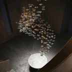 Tidal Stair Crystal Spiral Chandelier
