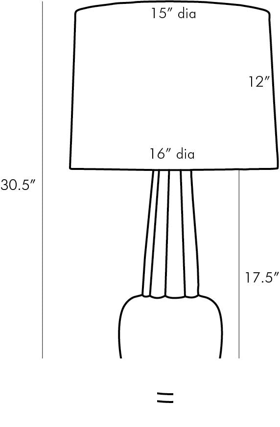 Arlington Table Lamp 17496-673 technical dimension drawing