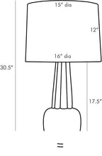 Arlington Table Lamp 17496-673 technical dimension drawing