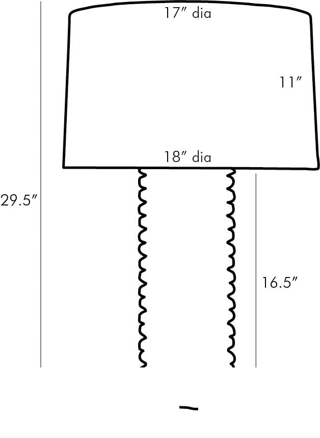 Ari Table Lamp 17499-891 technical dimension drawing
