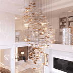 Galaxy Tidal Art Glass Crystal Spiral Chandelier