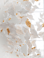 Galaxy Leaf Twisted Sculptural Meteor Shower Crystal Spiral Chandelier