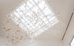 Galaxy Leaf Twisted Sculptural Meteor Shower Crystal Spiral Chandelier