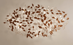 Galaxy Leaf Twisted Sculptural Meteor Shower Crystal Spiral Chandelier