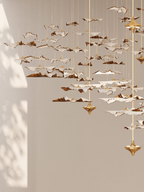 Galaxy Leaf Twisted Sculptural Meteor Shower Crystal Spiral Chandelier