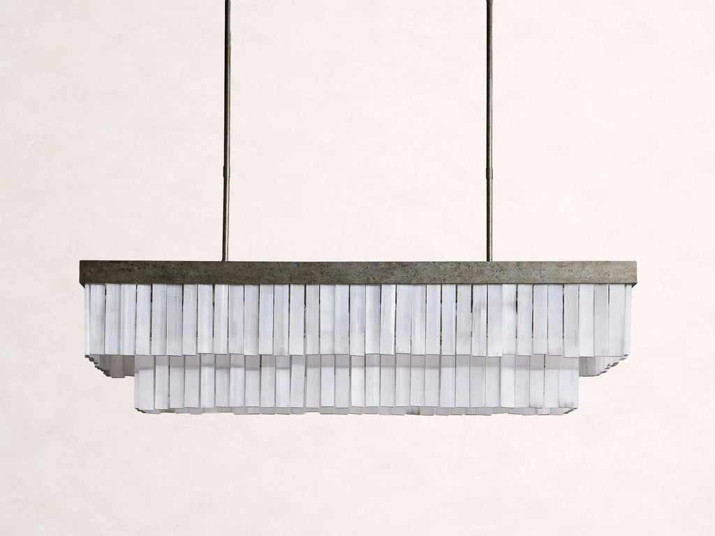 Cameron Rectangular Alabaster Chandelier